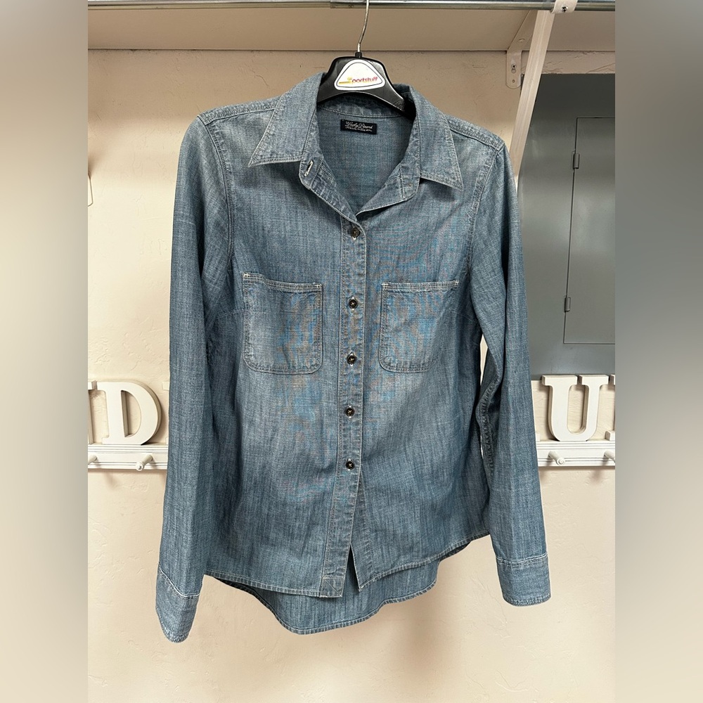 Lucky Brand Denim Button-Down Shirt in Light Blue